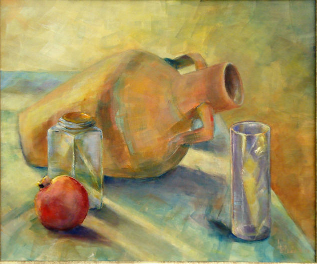 Bodegón con cántaro Acrylic Canvas Still Life Paintings