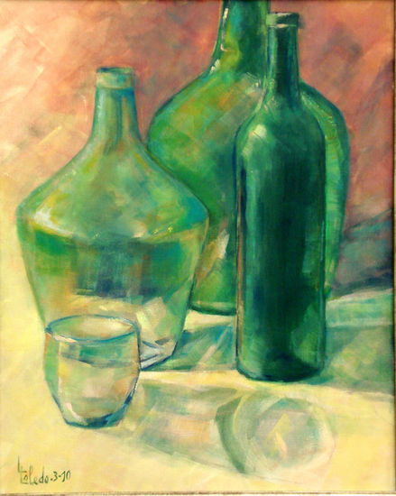 Botellas Acrylic Canvas Still Life Paintings