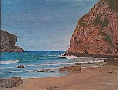 la playa asturias Oil Canvas Marine Painting