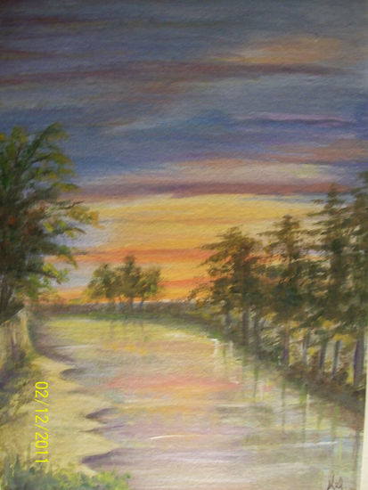 ATARDECER 2 (Diptico) Oil Panel Landscaping