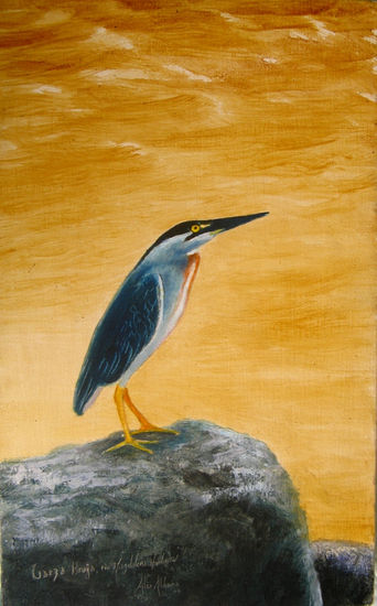 Garza bruja Oil Canvas Landscaping