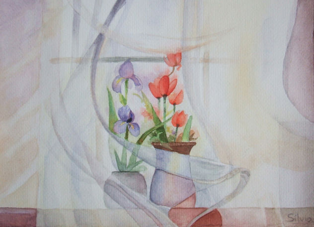 Flores en la ventana