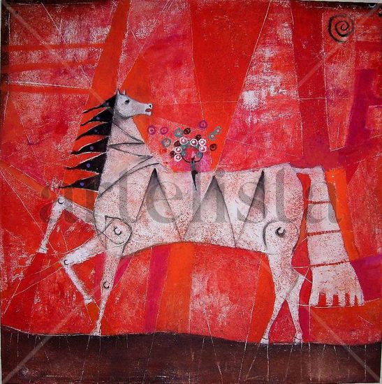 VIENTO ROJO Mixed media Canvas Others