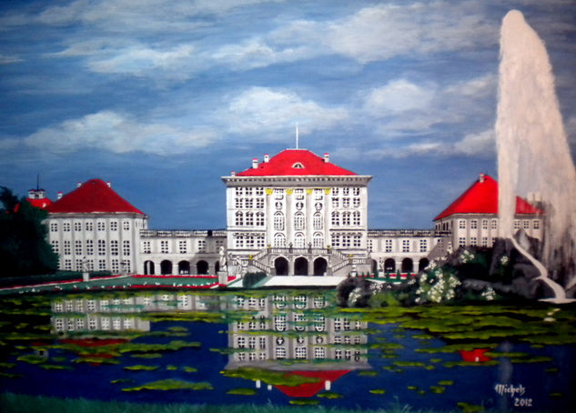 Schloss Nymphenburg Acrylic Canvas Landscaping