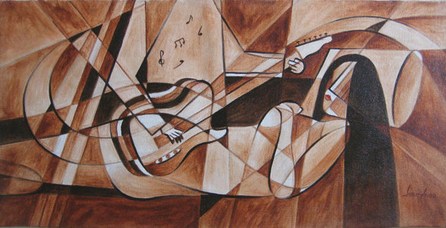 MOMENTO MELODICO -2 Oil Canvas Figure Painting