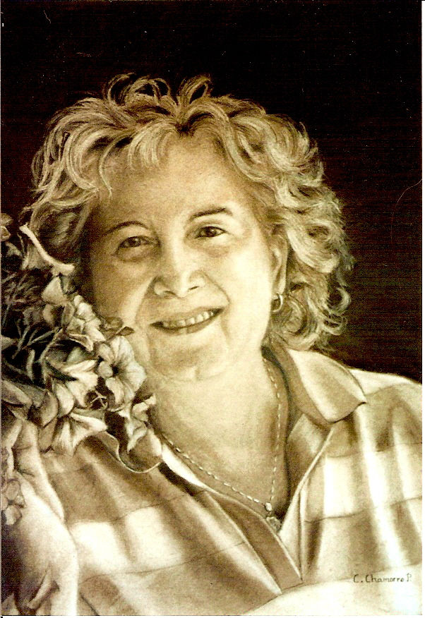 SEÑORA CON FLORES (retrato por encargo)