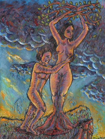 Apolo y Dafne Oil Canvas Landscaping