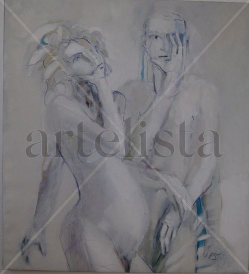 La Espera Oil Canvas Figure Painting