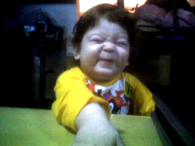 Un pequeño y tierno carapálida