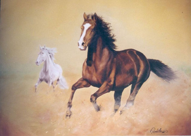 Caballos Libres Oil Canvas Animals