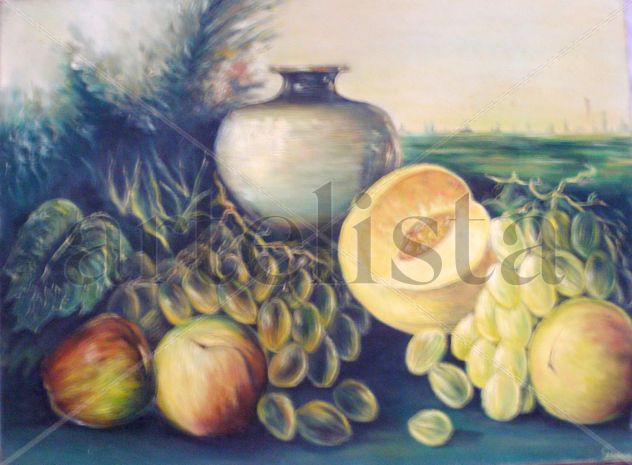 bodegon con frutas de otoño
