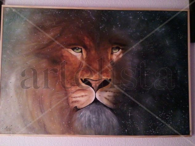 León sideral Oil Canvas Animals