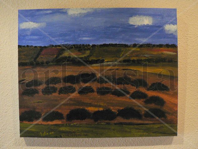 Exteriores de Baeza Acrylic Canvas Landscaping