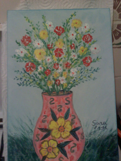 Florero Acrylic Canvas Floral Painting