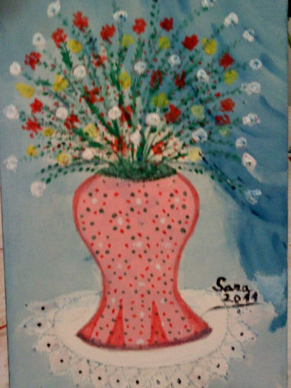 Centro de mesa Acrylic Canvas Floral Painting