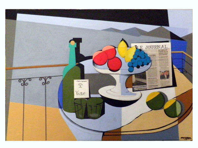 Nature morte en terraza Acrylic Canvas Others