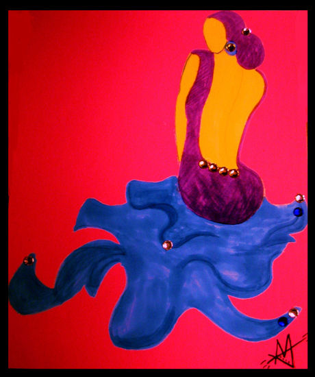 La Flamenca, Duo Acrylic Card Figure Painting