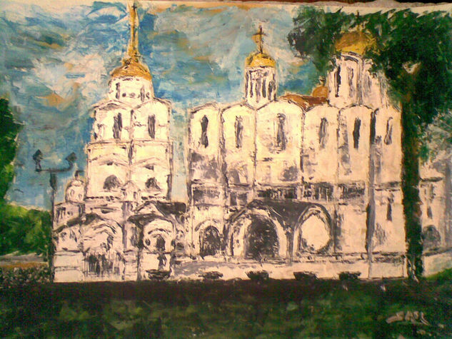 El templo de Uspenskyi Oil Card Landscaping