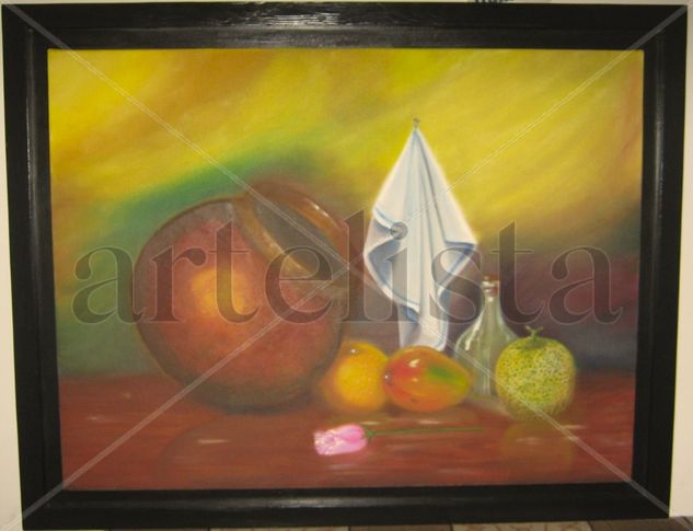 Bodegon melon Oil Canvas Still Life Paintings