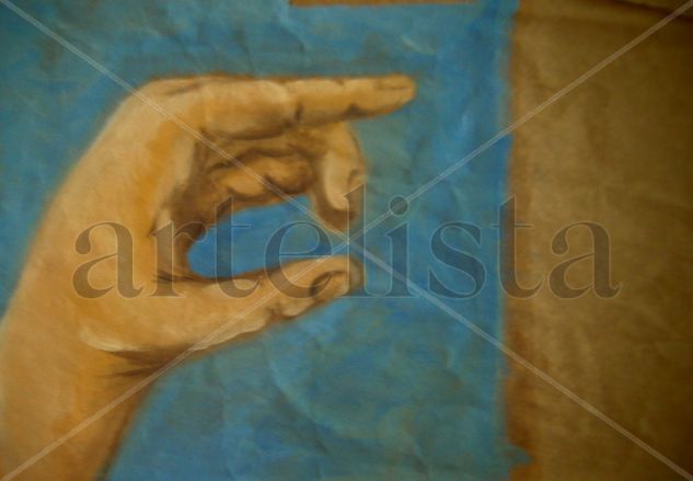 Estudio de una mano izquierda Oil Paper Figure Painting