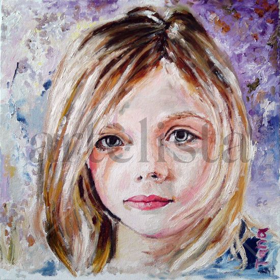 Elle Fanning Oil Canvas Portrait