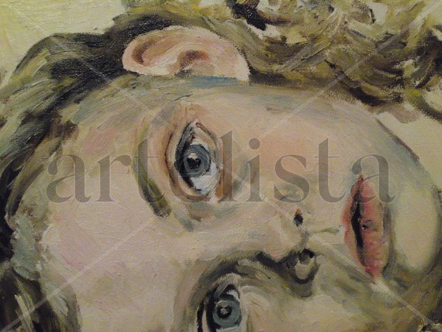 Elle Funning Oil Canvas Portrait