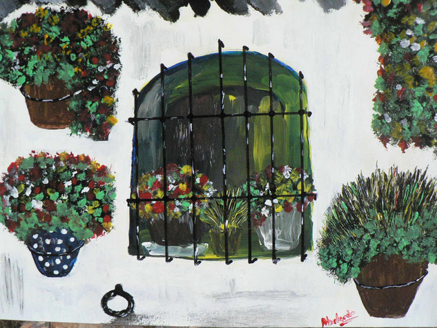 Pared encalada1 Acrylic Card Floral Painting