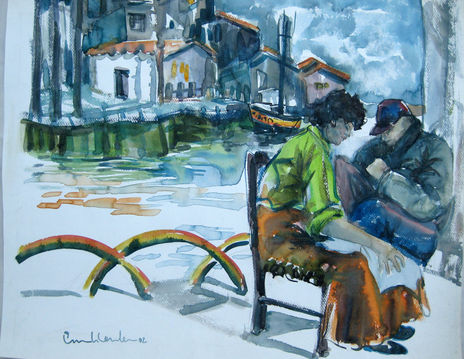 Pescadores en puerto