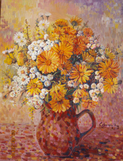 Flores Oil Canvas Floral Painting