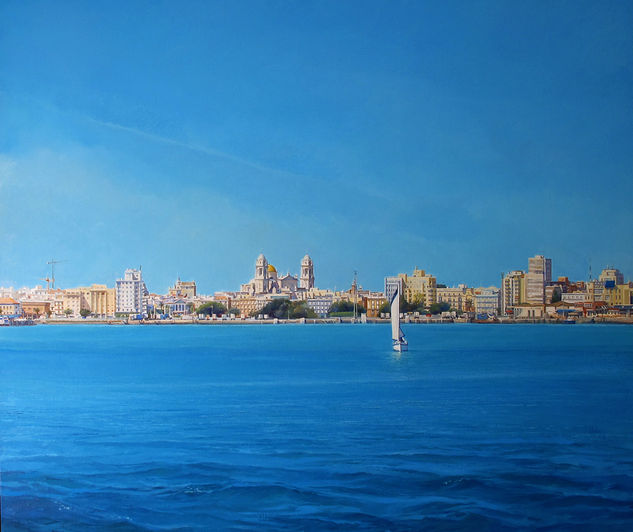 Llegada a Cádiz Oil Canvas Marine Painting