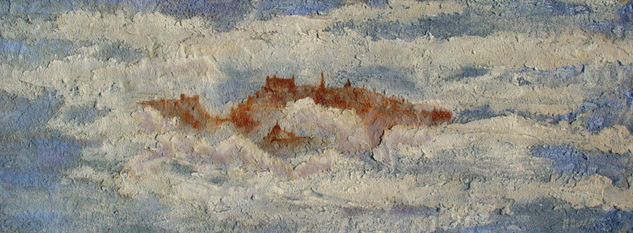 Toledo entre nubes Mixed media Panel Landscaping