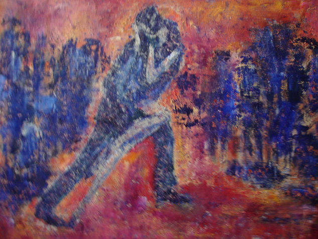 Difumina un tango. Acrylic Canvas Figure Painting