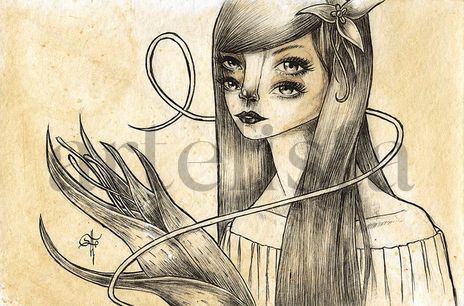 Girl & flower