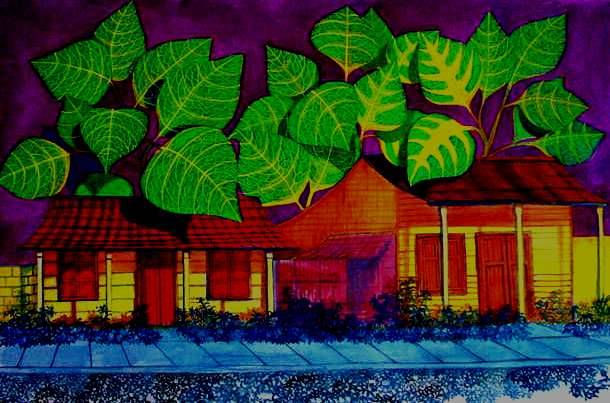 Ciudad Intermedia Oil Canvas Landscaping