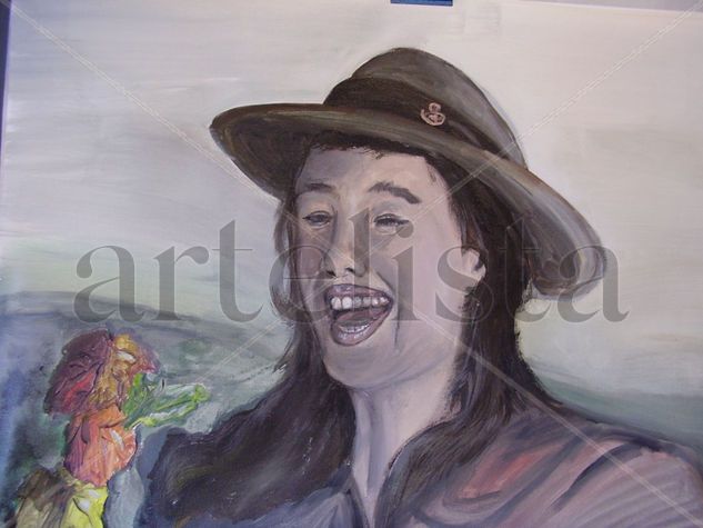 sonrisa en la viña Oil Canvas Landscaping