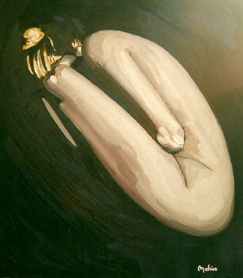 POSICION FETAL Oil Canvas Nude Paintings