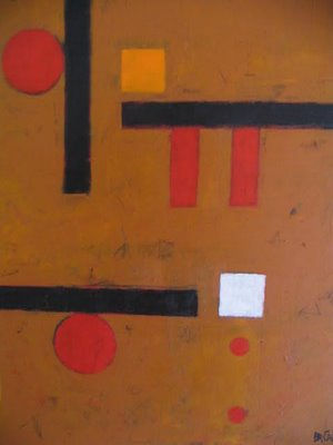 "Puertas-Puertos", Mixta sobre tela, 100 x 90 cm. 2006 ©Ezequiel Barakat