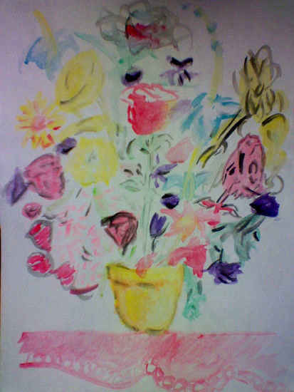 Florero Watercolour Paper Floral Painting