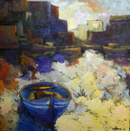 Marina barca blava
