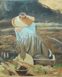 Mujer en el campo