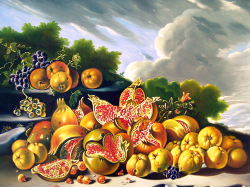 Granadas y Manzanas Oil Canvas Still Life Paintings