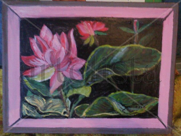 Rosas Acrylic Canvas Floral Painting