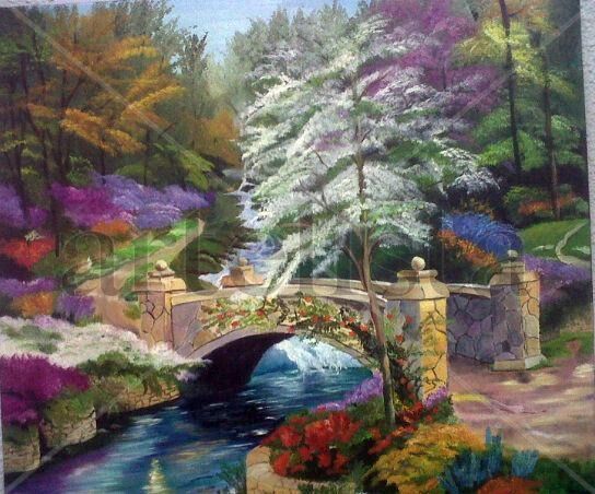 EL PUENTE Oil Canvas Landscaping