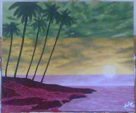 Calma y Reggae Acrylic Canvas Landscaping