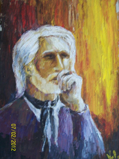 VIEJO IRLANDES Gouache Cartulina Retrato