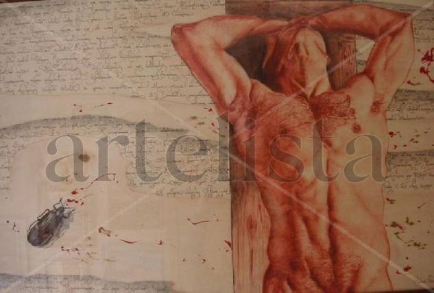 Los cuatro elementos: Tierra Pastel Panel Nude Paintings