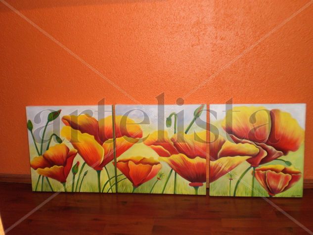 amapolas silvestres Oil Canvas Landscaping