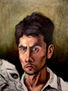 Autorretrato con máscara (detalle)