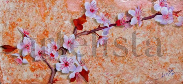 Almendros blancos en flor.