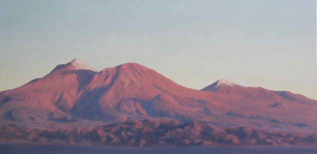 Atardecer en Salar de Atacama Óleo Lienzo Paisaje